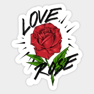 Love rose Sticker